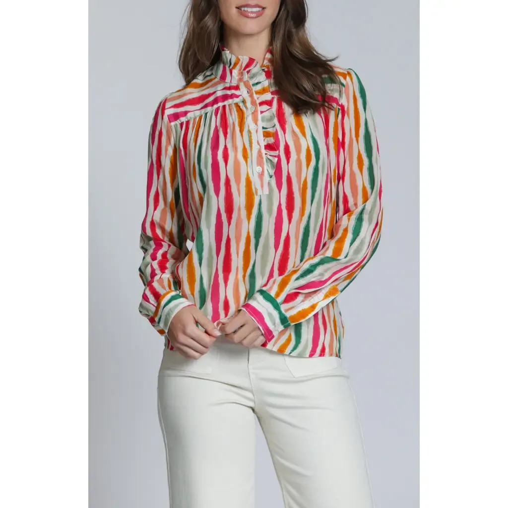 Ruffle Placket Top by APNY