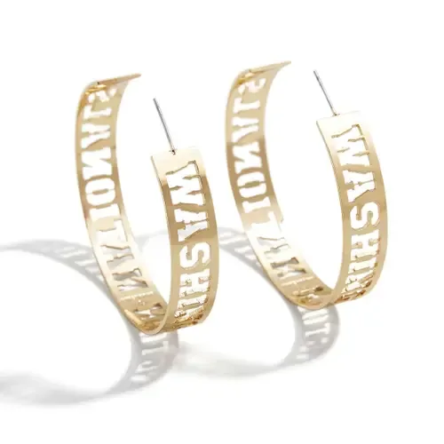 WEAR by Erin Andrews x Baublebar Washington Nationals Large Cutout Hoop Earrings by WEAR by Erin Andrews