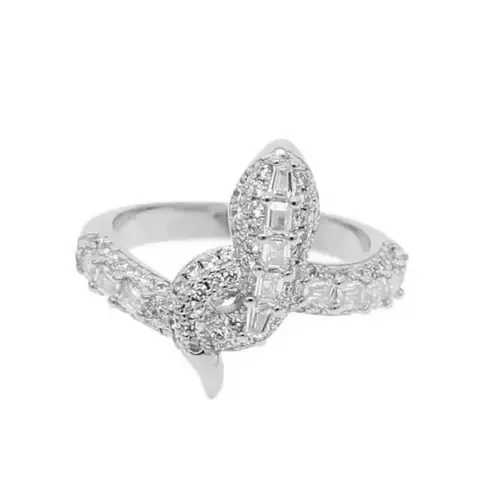 Pave Snake Ring by Mazin Jewels