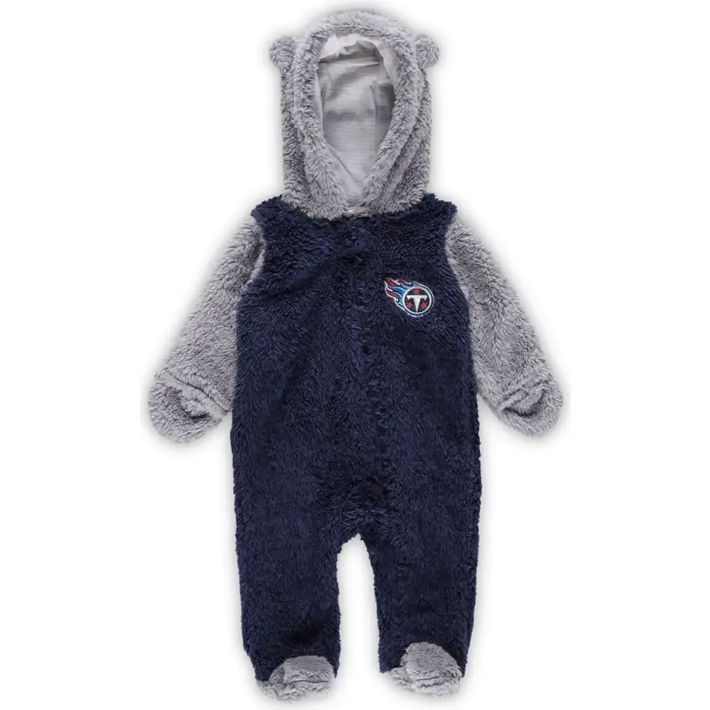 Tennessee Titans Game Nap Teddy Fleece Bunting Full-Zip Sleeper by Outerstuff