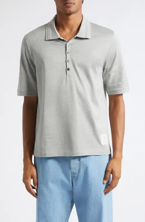 4-Bar Cotton Jersey Polo by Thom Browne