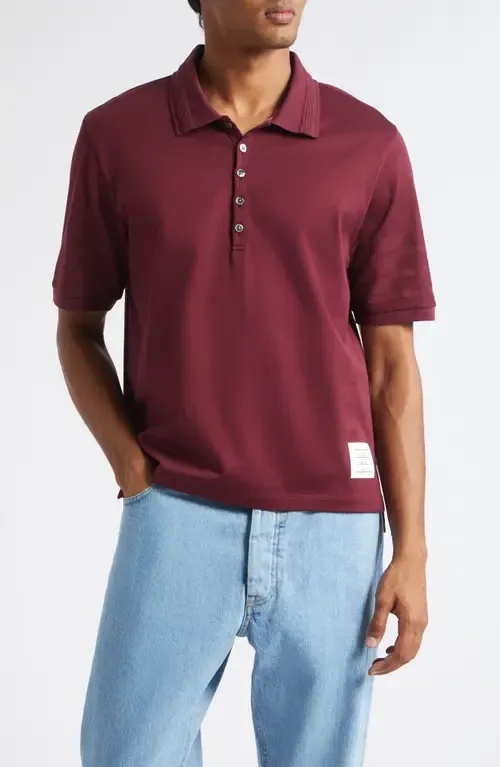 4-Bar Cotton Jersey Polo