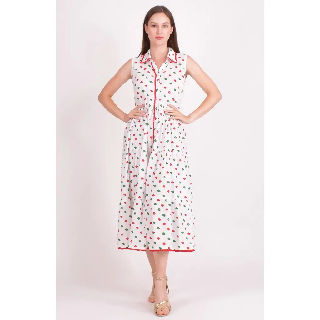 Olinda Cotton Tiered Midi Dress by RAAS