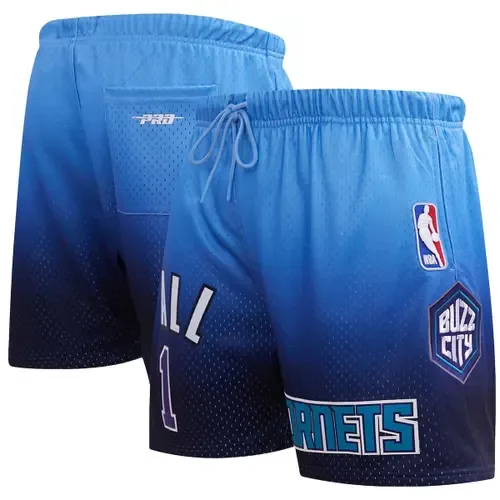 Post LaMelo Ball Charlotte Hornets Ombre Name & Number Shorts by PRO STANDARD