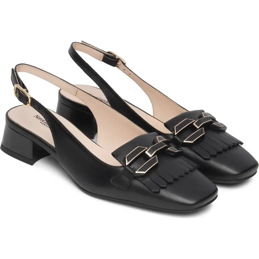 Kiltie Fringe Slingback Pump by NeroGiardini