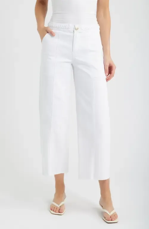 Braided Waistband High Waist Wide Leg Jeans by 1822 Denim