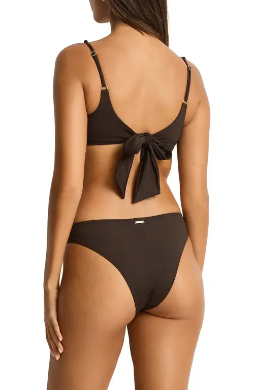 Scoop Neck Tie Back Bikini Top by Sea Level