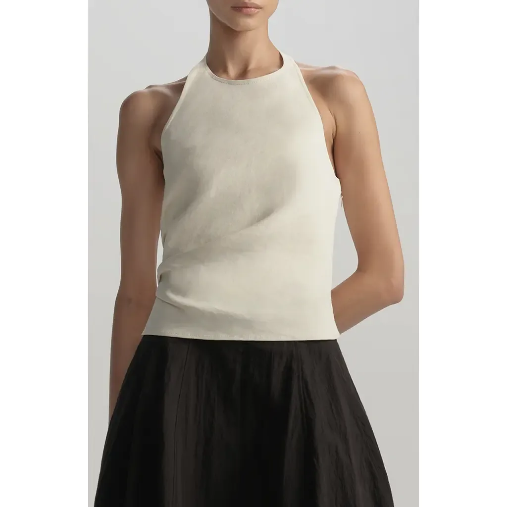 Sylvie Linen Blend Halter Top by A.L.C.