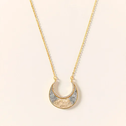 Sliced Raw Diamond Crescent Necklace by Shana Gulati by Uncommon Goods
