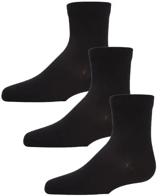 Cotton Blend Mid-Cut Socks 3-Pack by MeMoi