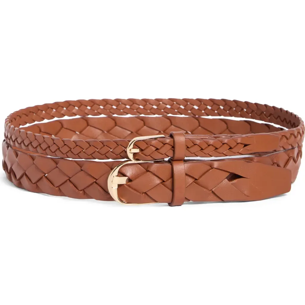 Double Braid Leather Belt by Nordstrom