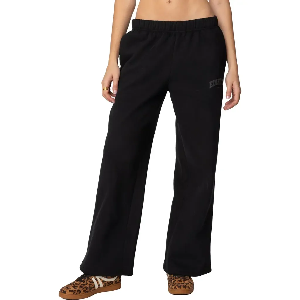 LA Logo Wide Leg Sweatpants by EDIKTED