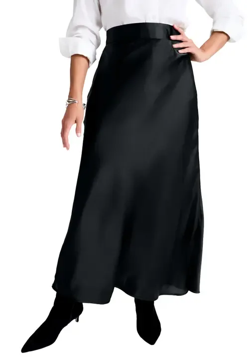 Satin Maxi Skirt by Jessica London