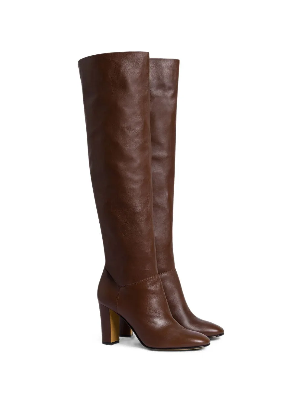 Block-Heel Knee-High Boots