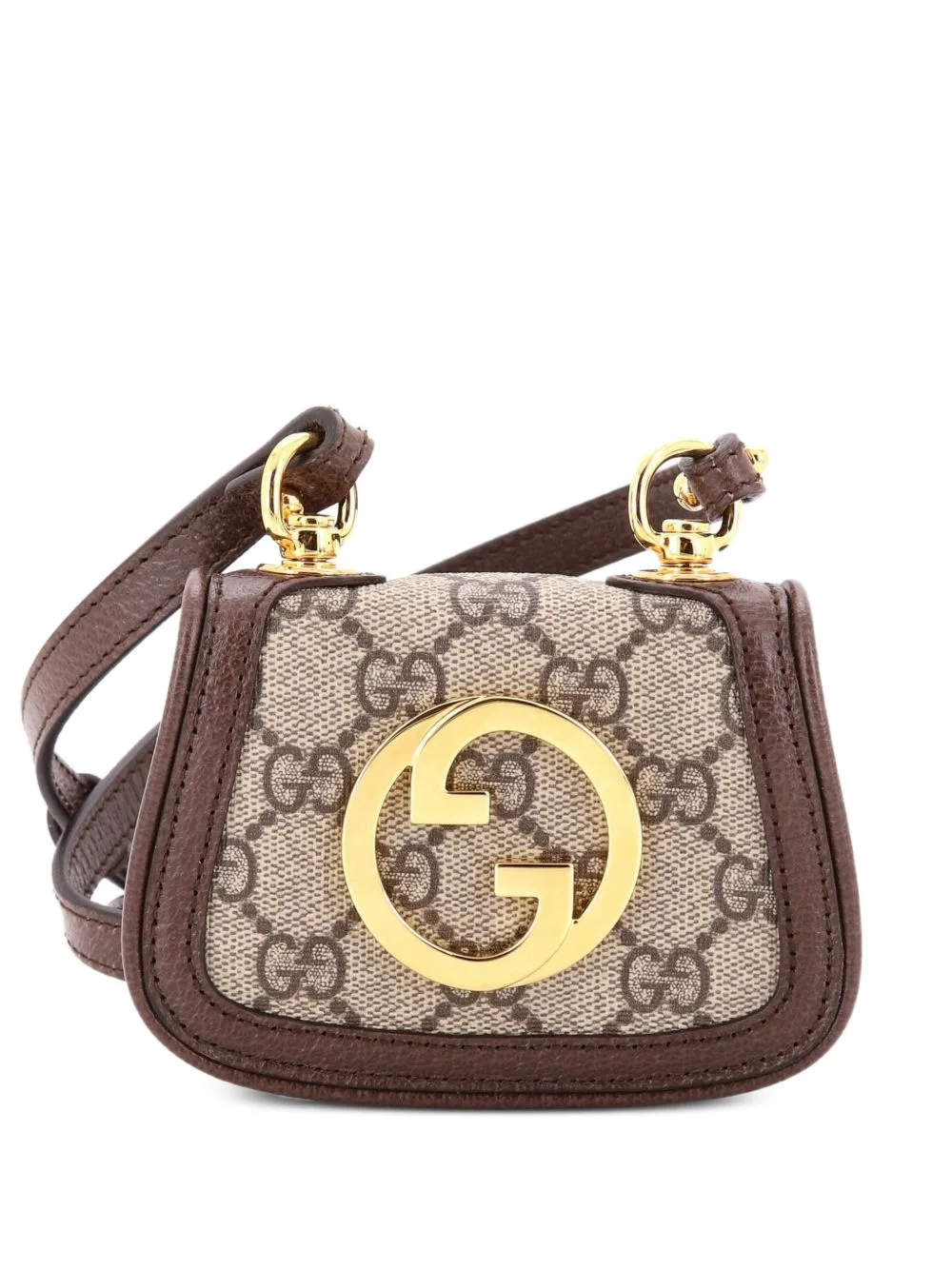 Blondie NM Card Case Wallet with Strap GG Coated Canvas Crossbody Bag by Gucci Pre-Owned