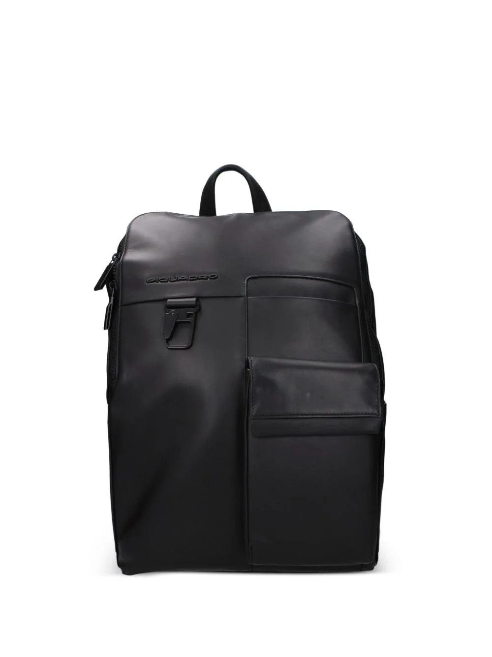 Debossed-Logo Leather Backpack by PIQUADRO