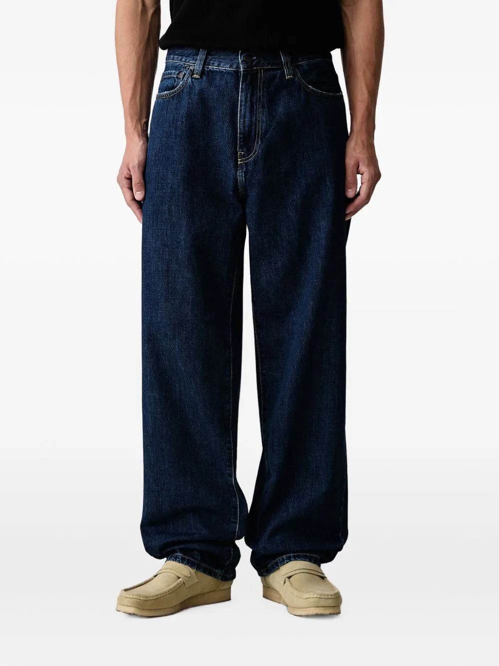Aaron Logo-Patch Wide-Leg Jeans by Carhartt WIP