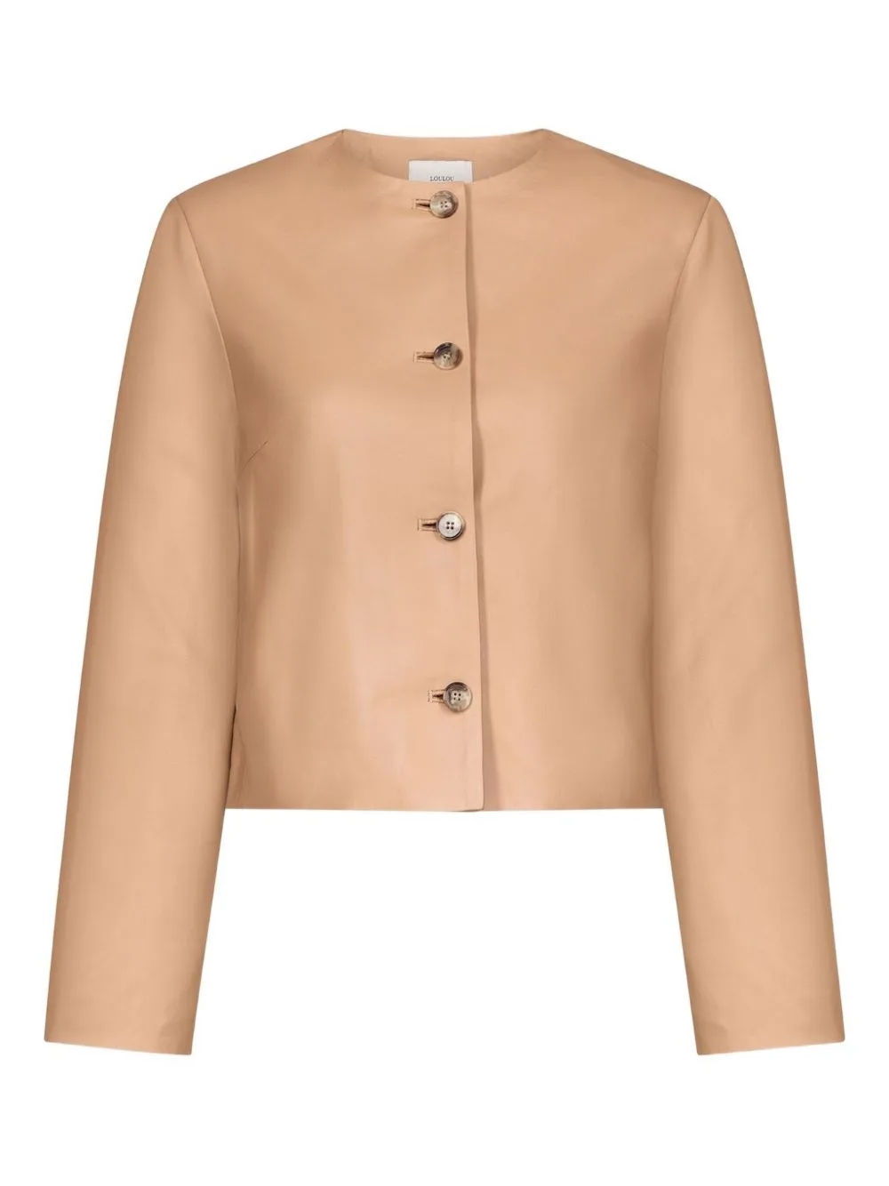 Raho Button Leather Jacket by LouLou de Saison