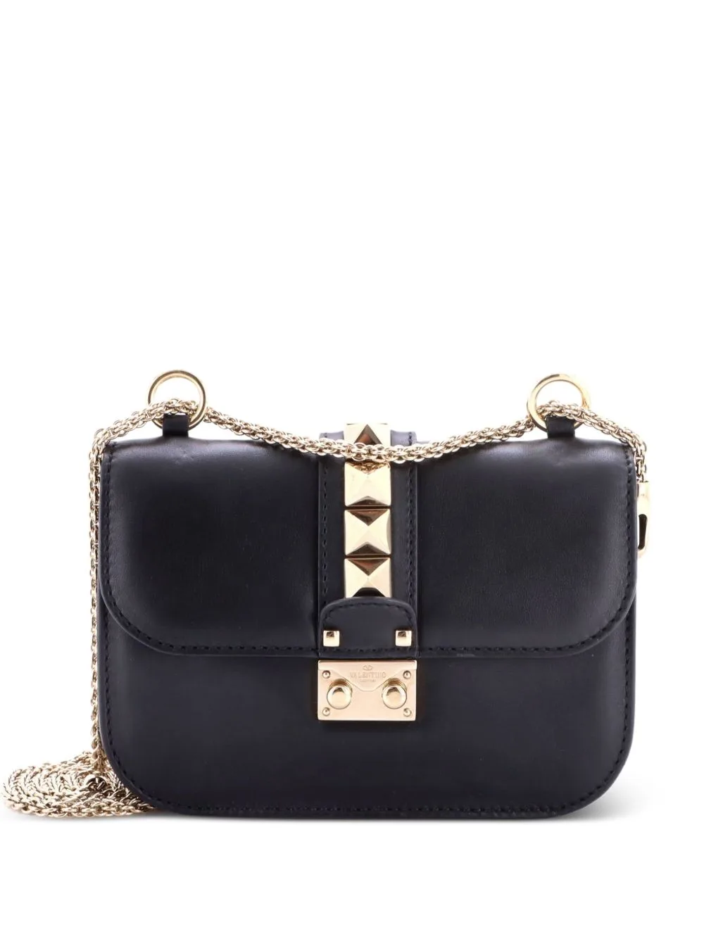 Glam Lock Leather Small Shoulder Bag by Valentino Garavani Pre-Owned
