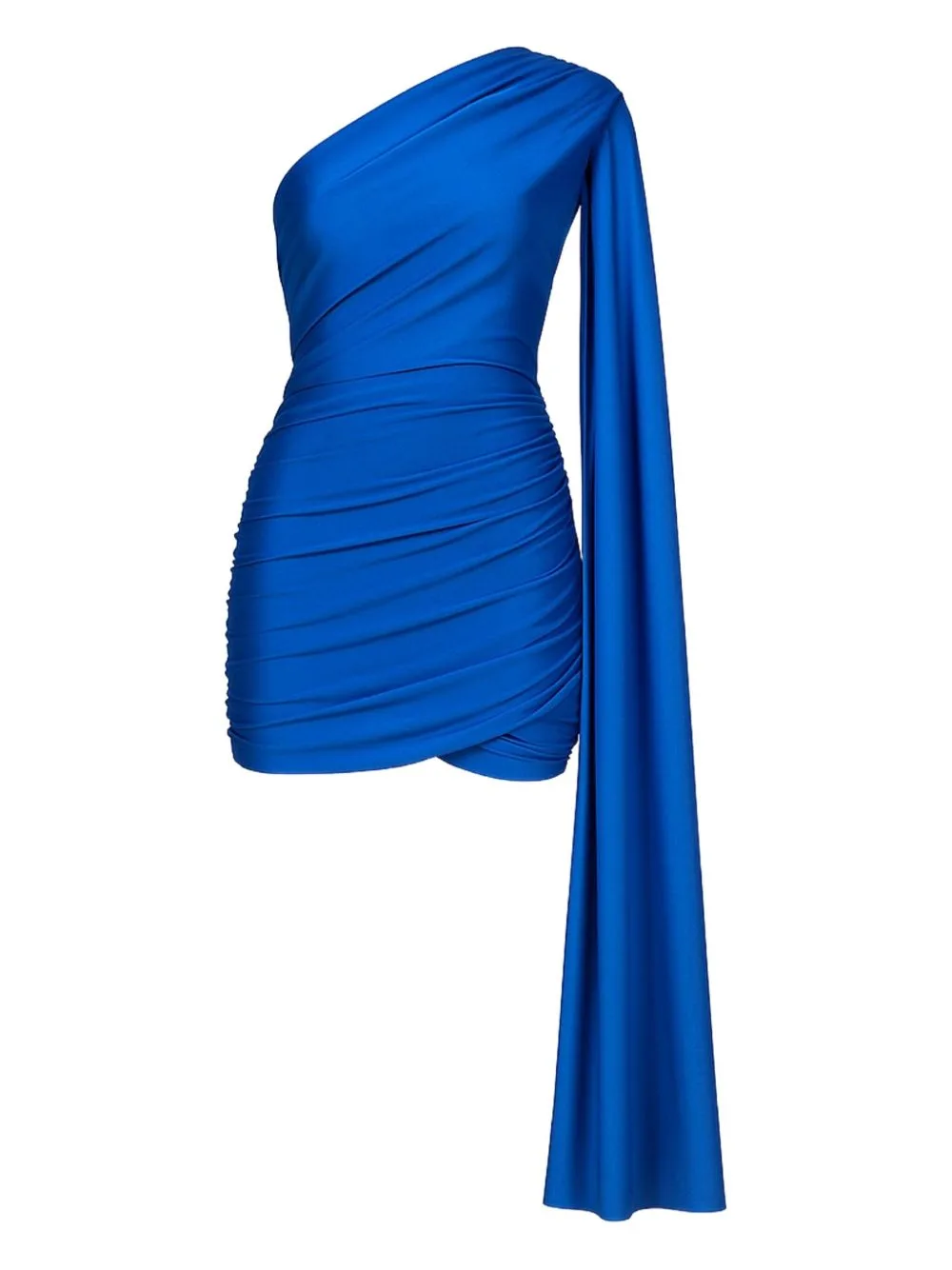 One-Shoulder Draped Mini Dress by ROOM76