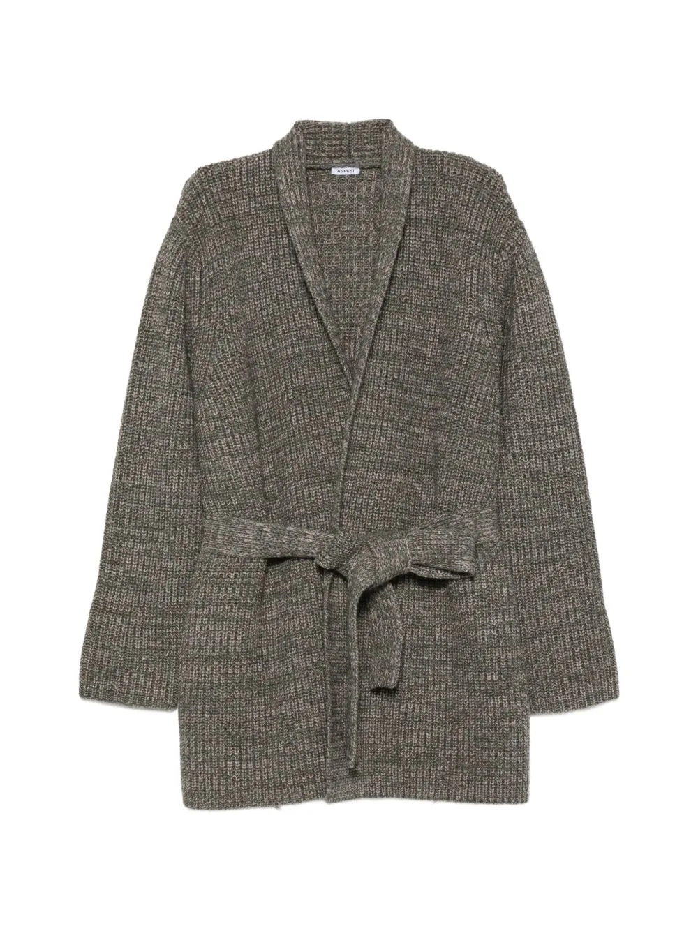 Belted Melange Cardigan by ASPESI