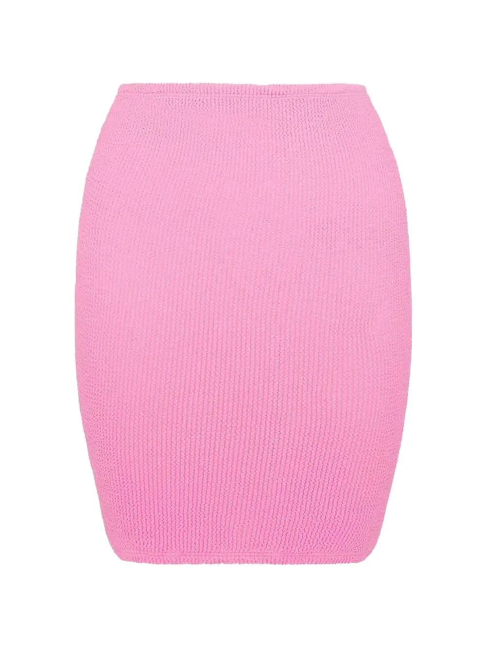 Crinkle-Effect Mini Skirt by Hunza G
