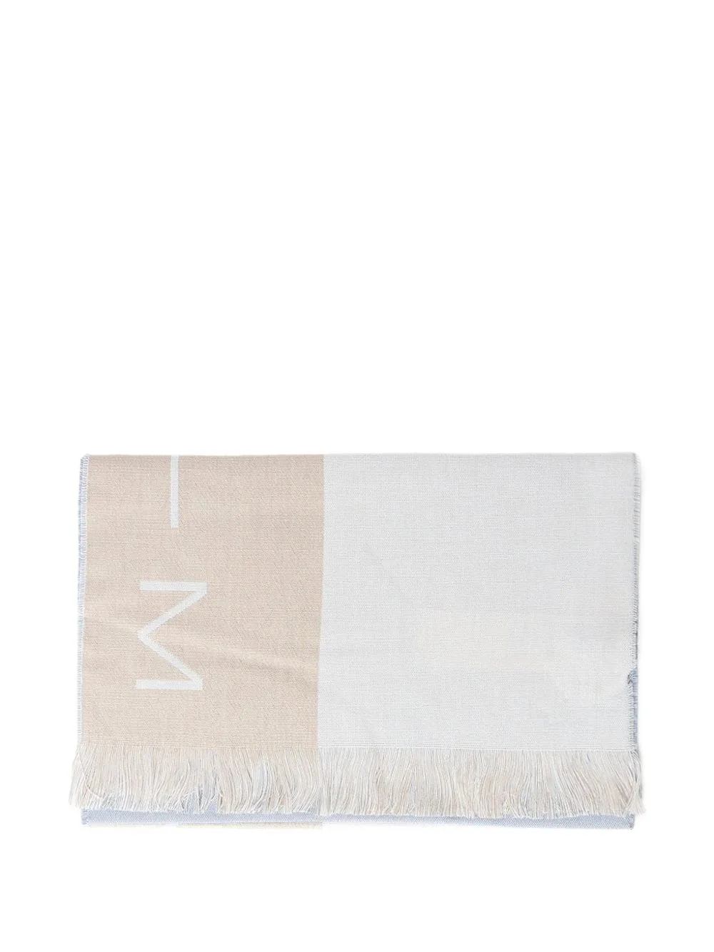 Logo-Print Fringed Scarf by Max Mara