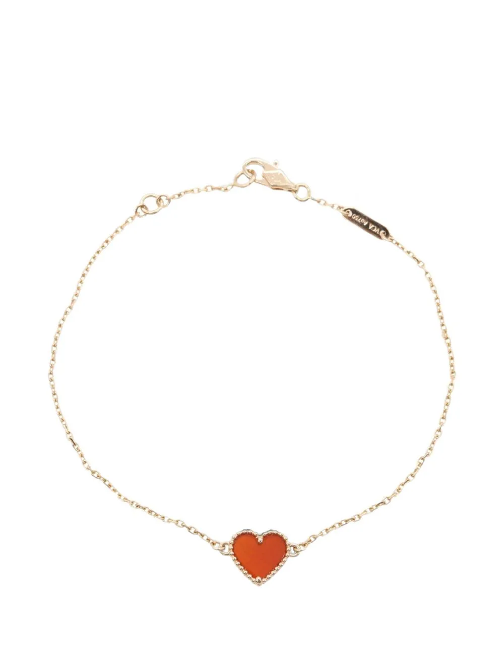 2010s Sweet Alhambra Carnelian Bracelet by Van Cleef & Arpels Pre-Owned