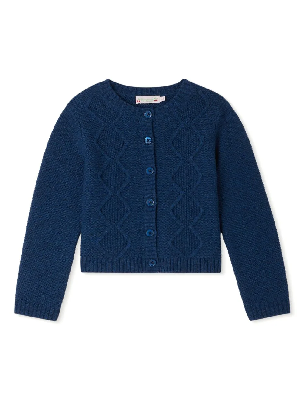 Toscane Cable-Knit Wool Cardigan by Bonpoint
