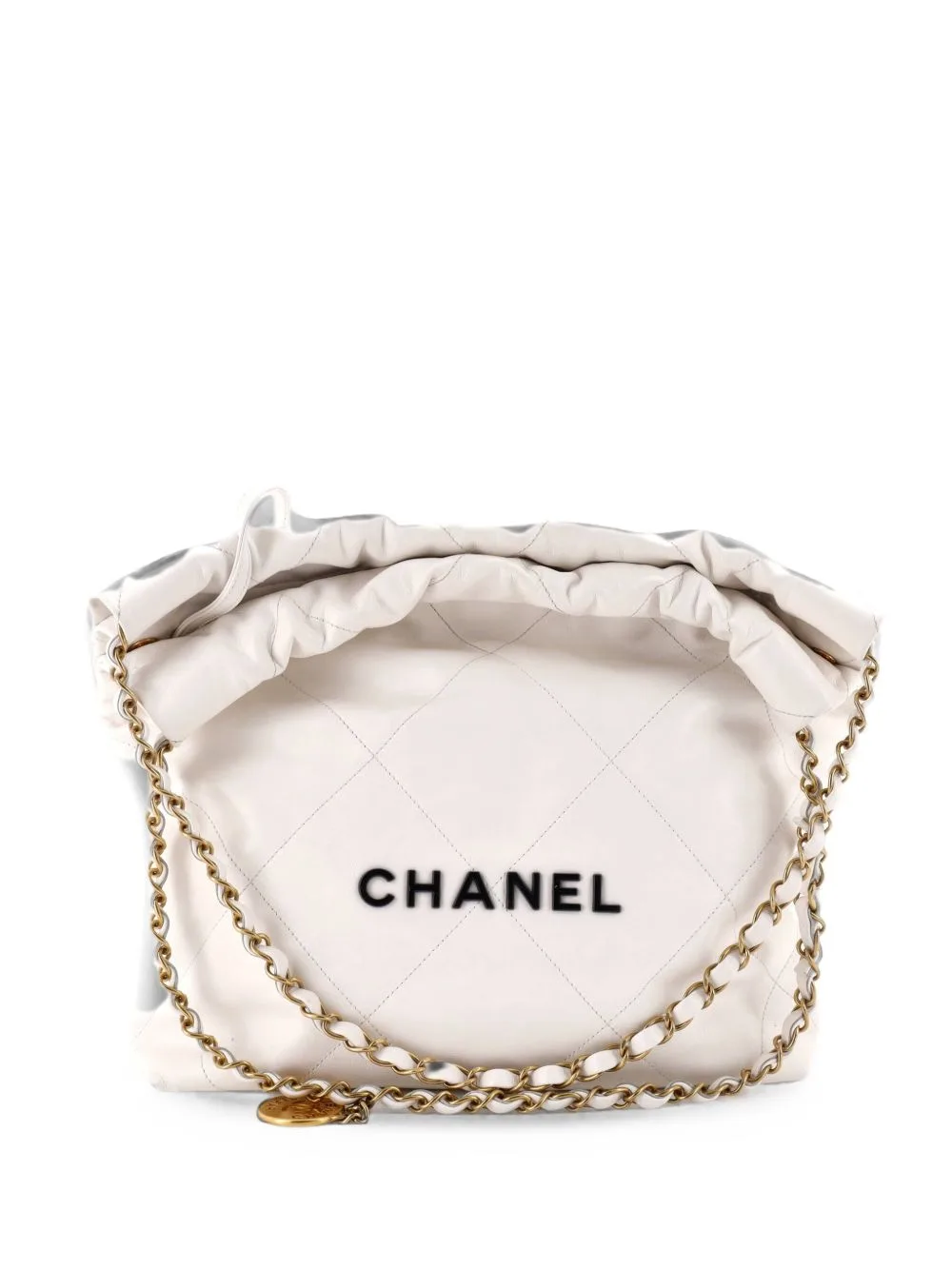22 Chain Quilted Calfskin Small Hobo Bag