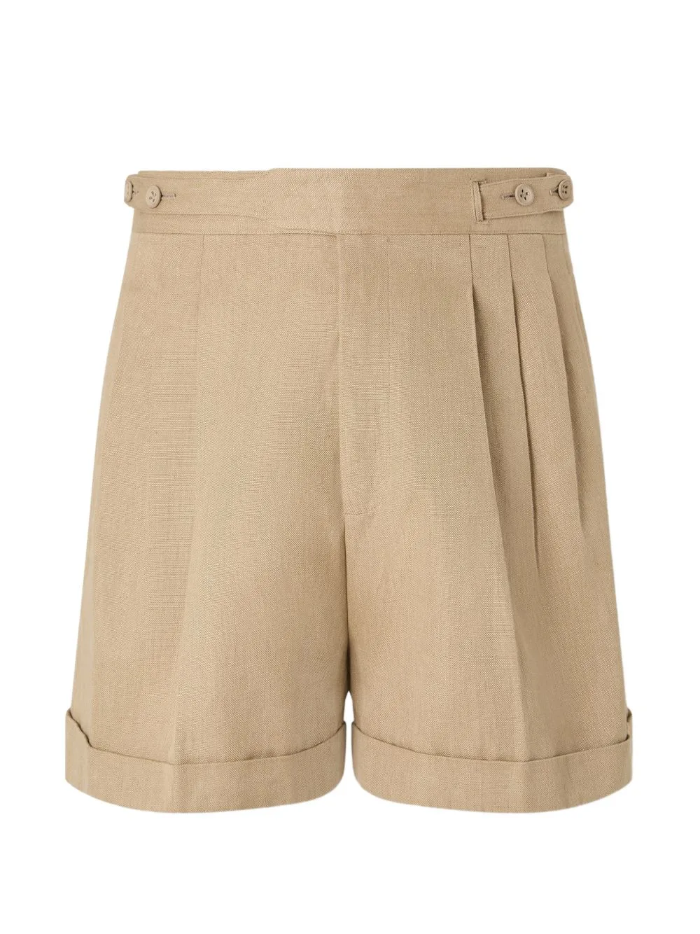 Pleated Linen Shorts by Zegna