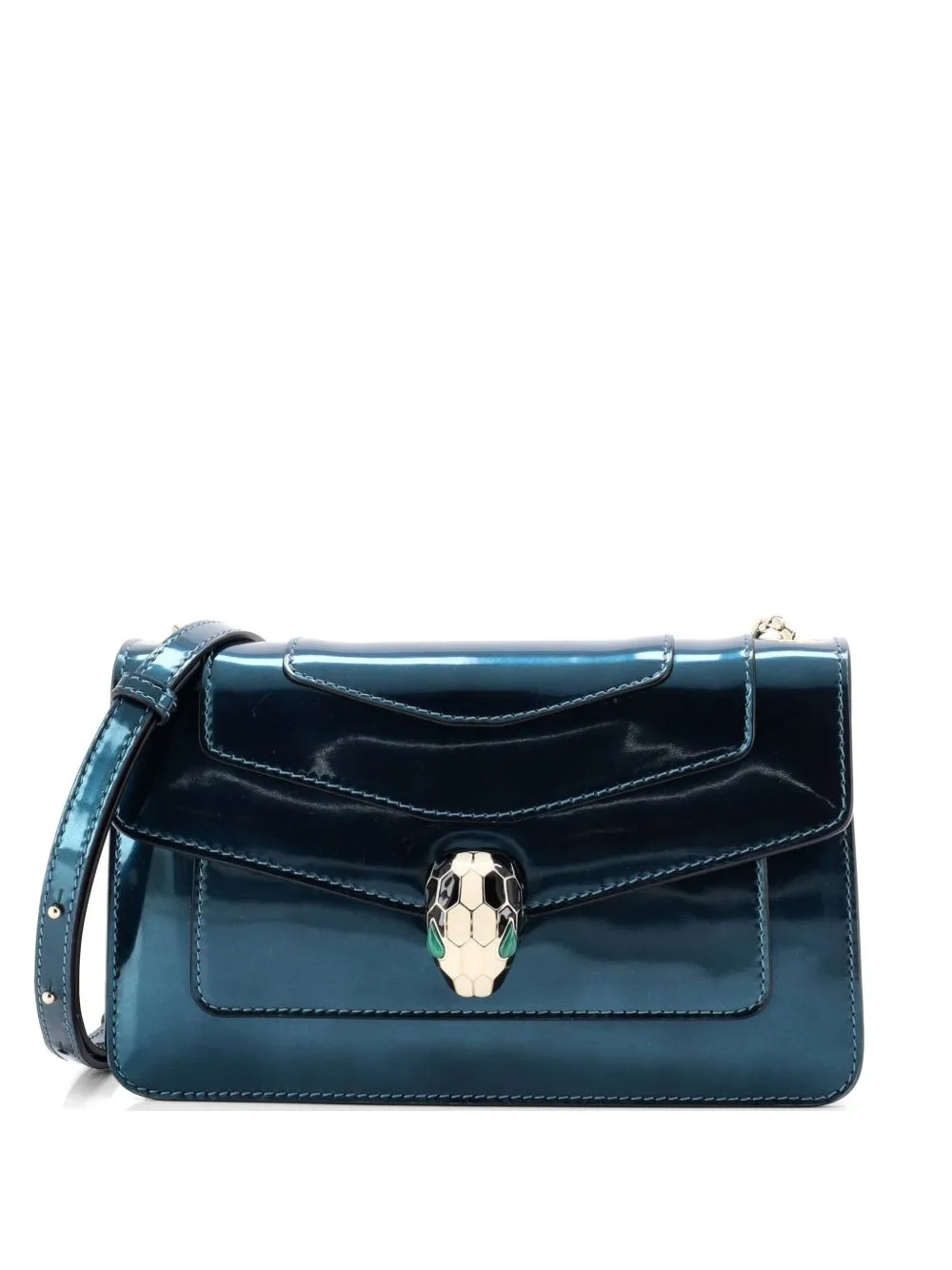 Serpenti Forever Patent Small Shoulder Bag by Bvlgari Pre-Owned