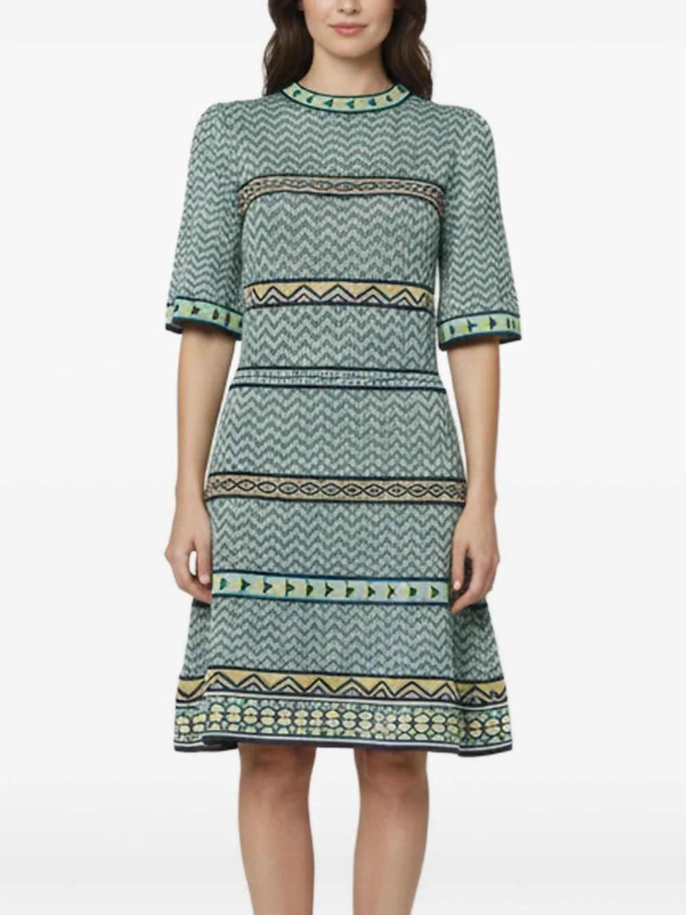 Patterned Knitted Mini Dress by Missoni Pre-Owned