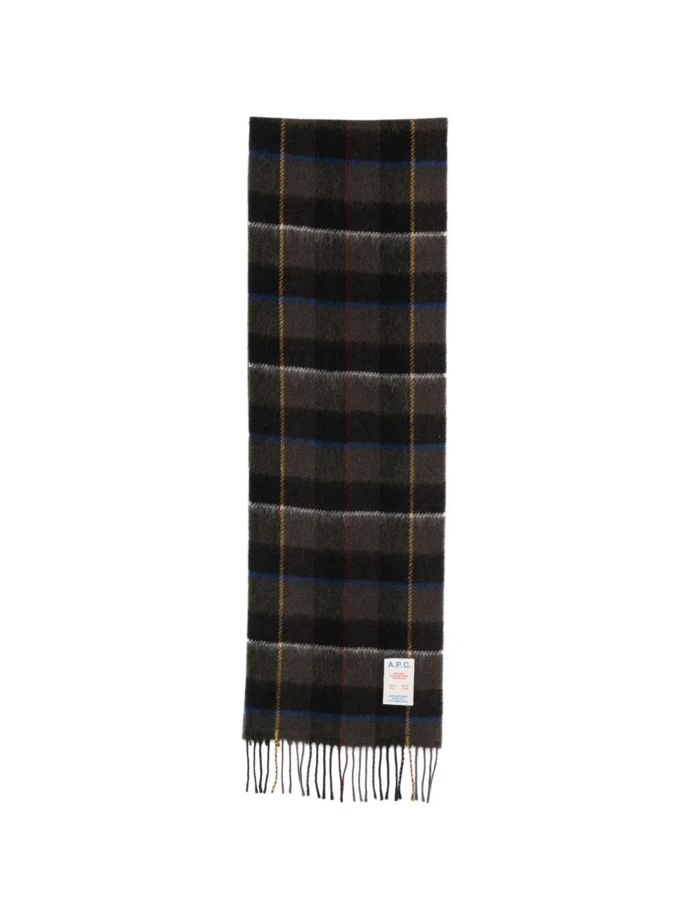 Checked Fringed Scarf by A.P.C.