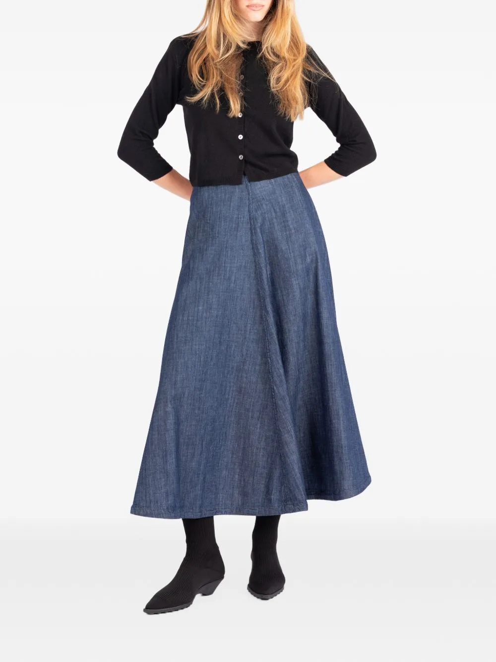 Shibuya A-Line Midi Skirt by Société Anonyme
