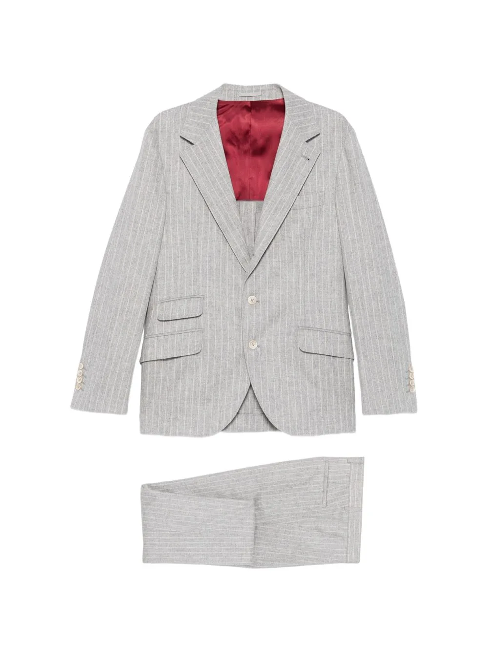 Pinstripe-Pattern Single-Breasted Suit by Brunello Cucinelli
