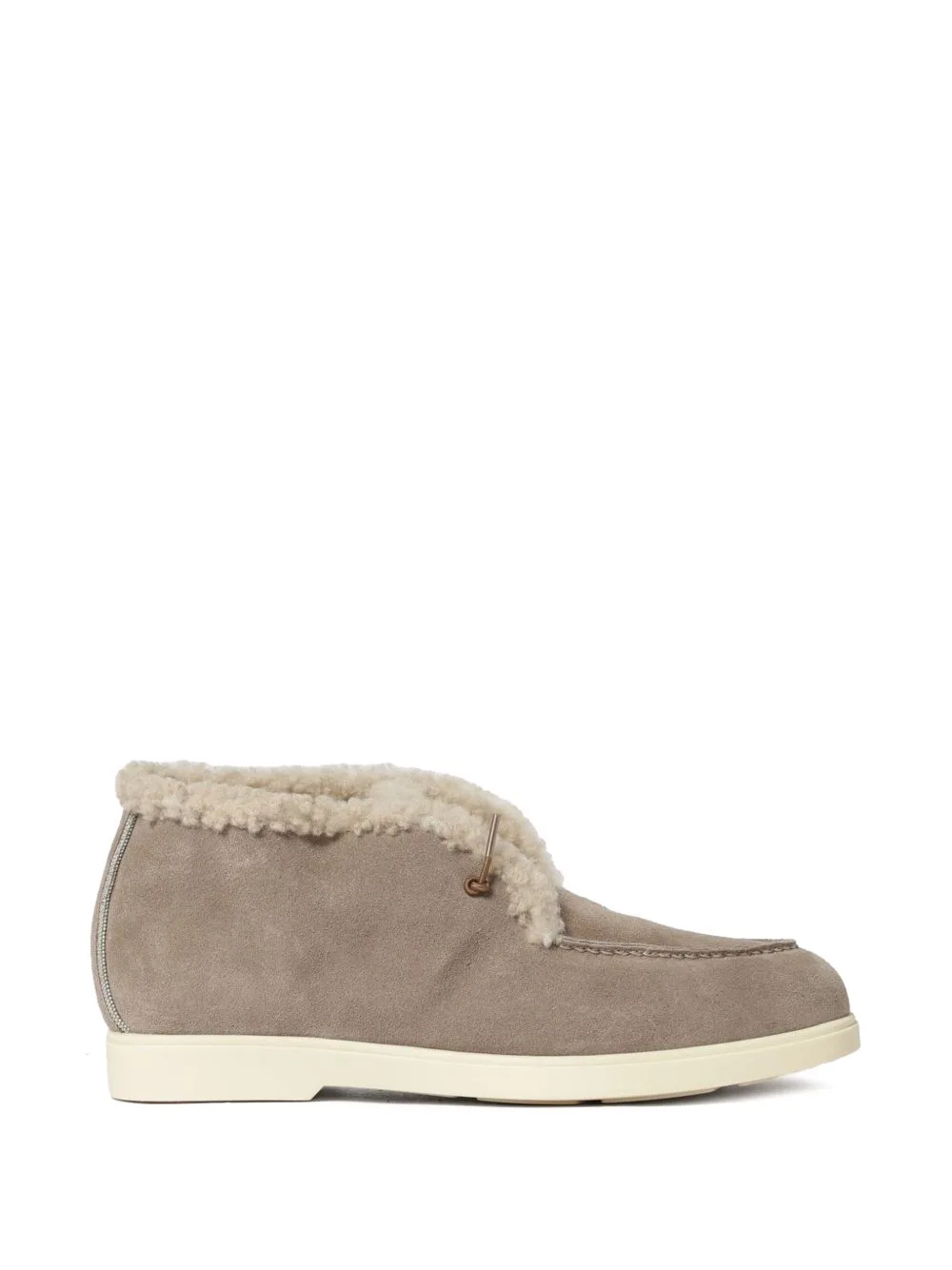 Shearling-Trim Suede Mules by Fabiana Filippi