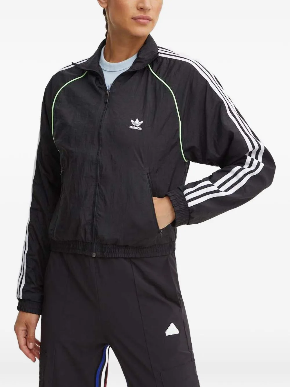 Side-Stripe Zip-Up Sweatshirt by adidas