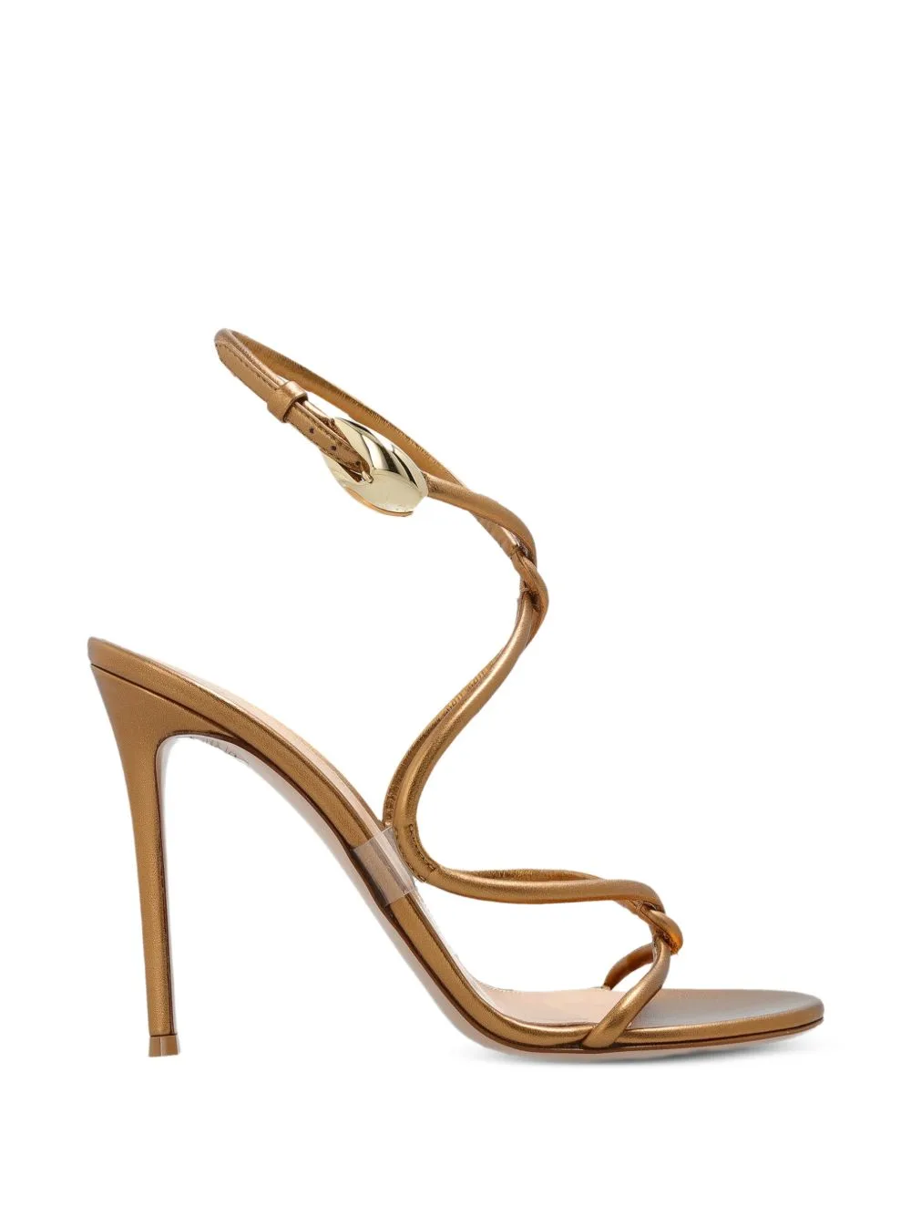 Black Mamba Leather Sandals by Gianvito Rossi
