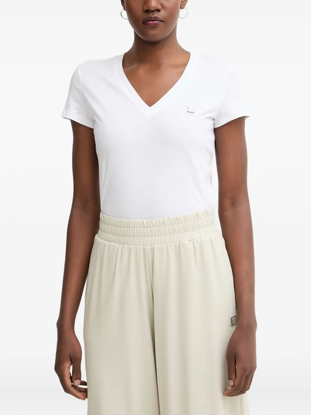 Logo-Detail V-Neck T-Shirt by Armani Exchange