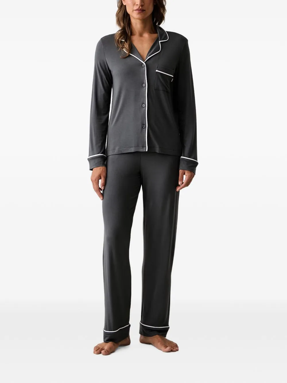 Piped-Trim Pajamas
