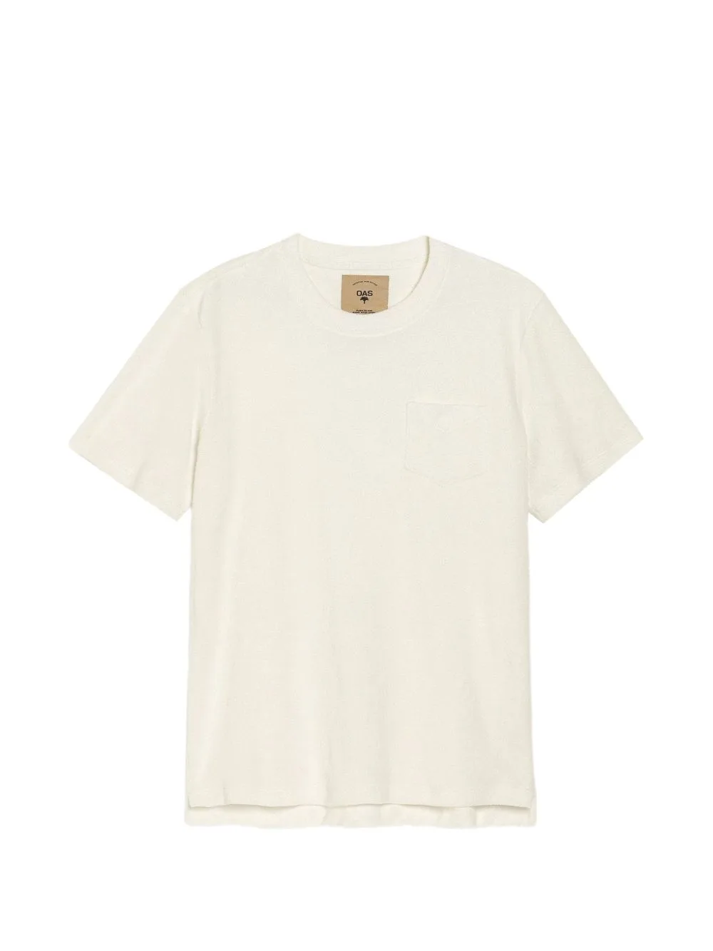 Embroidered-Pocket Terry-Cotton T-Shirt by OAS Company