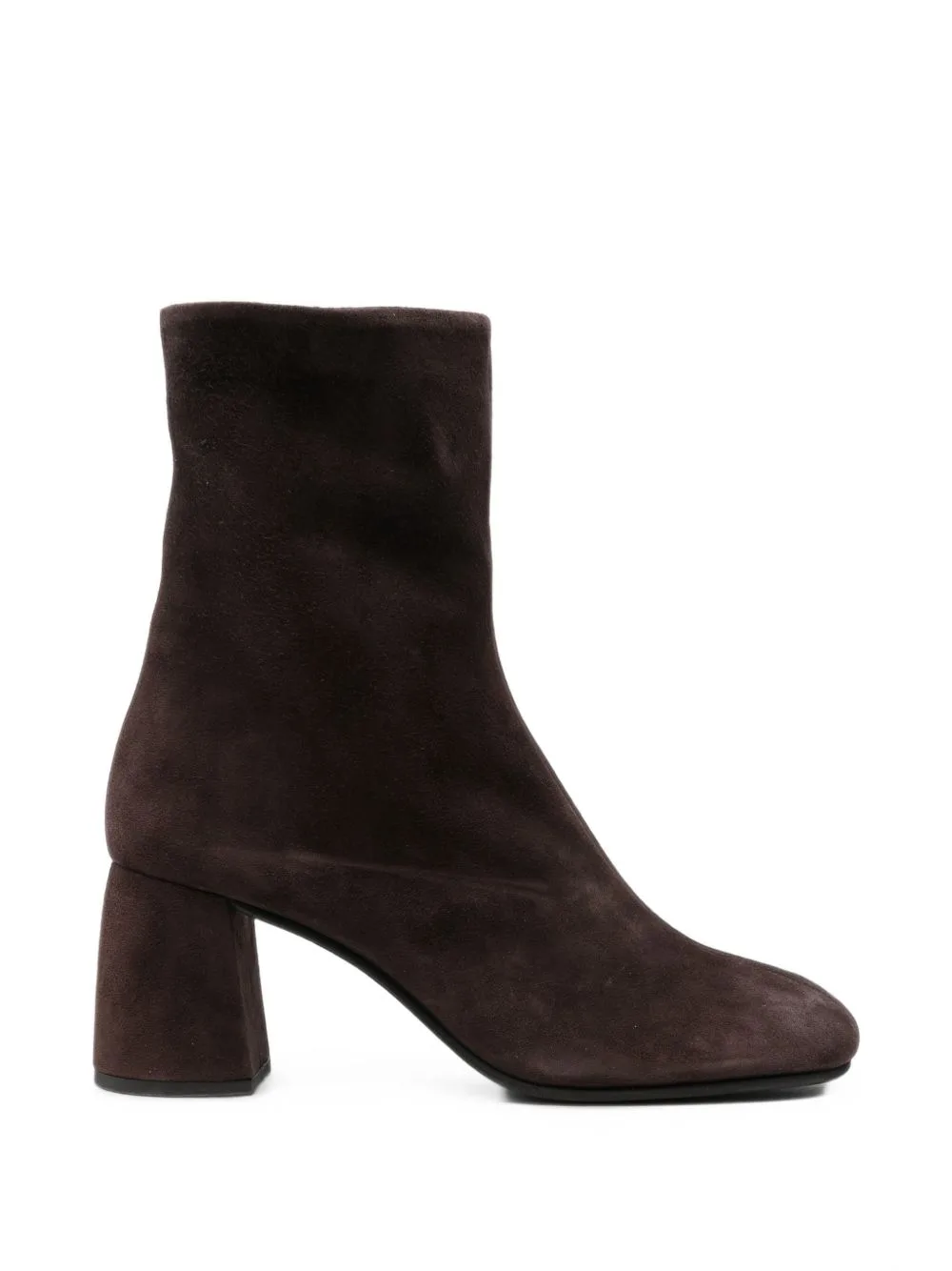 Suede Block-Heel Ankle Boots