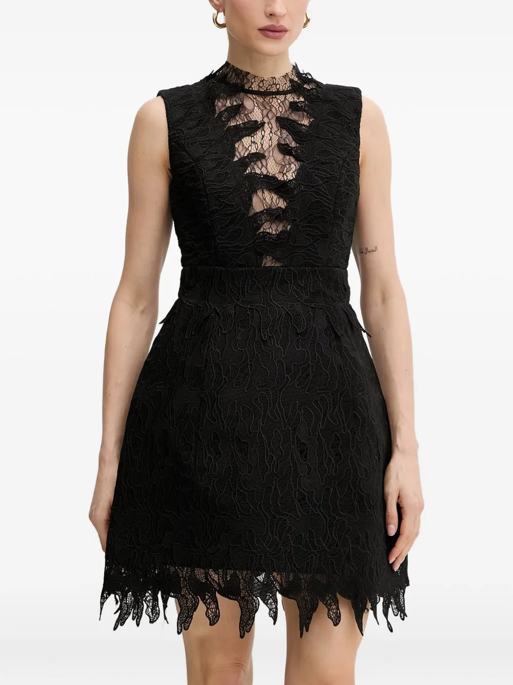 Silas Guipure-Lace Sleeveless Mini Dress by Bardot