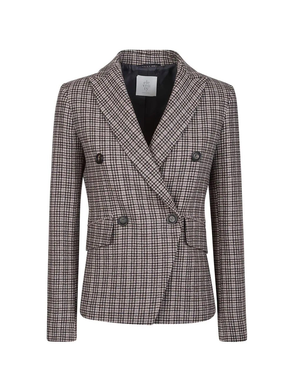 Houndstooth Double-Breasted Blazer by Eleventy