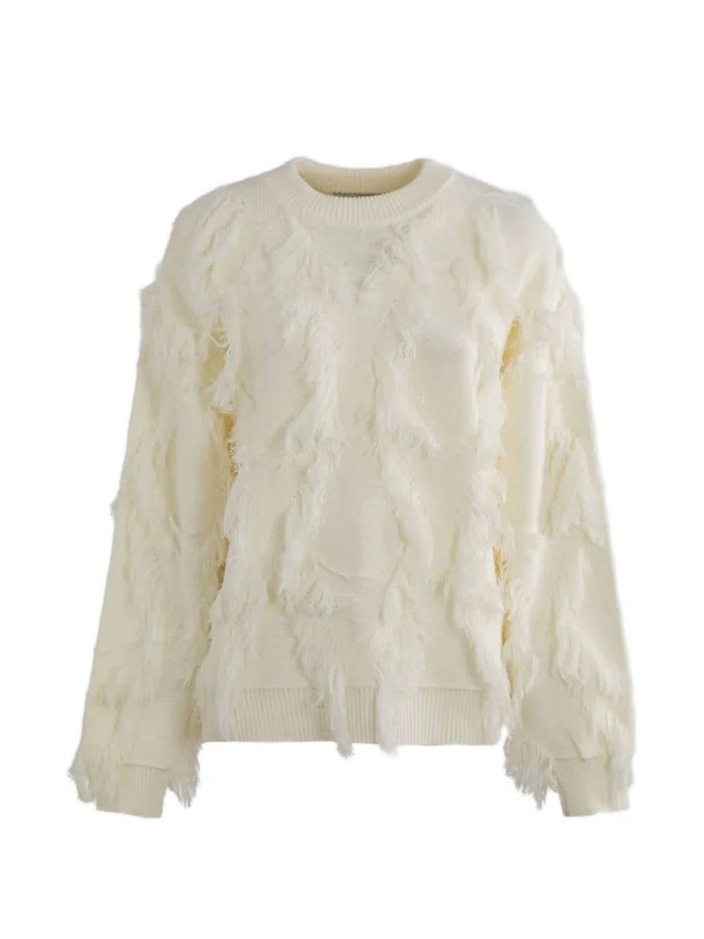 Fringed Drop-Shoulder Sweater by Gaëlle Paris