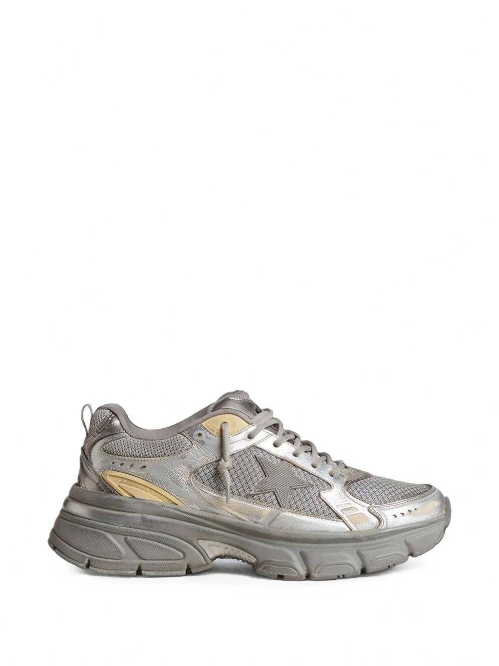 Lightstar in Metallic Leather and Silver Mesh with Gray Star