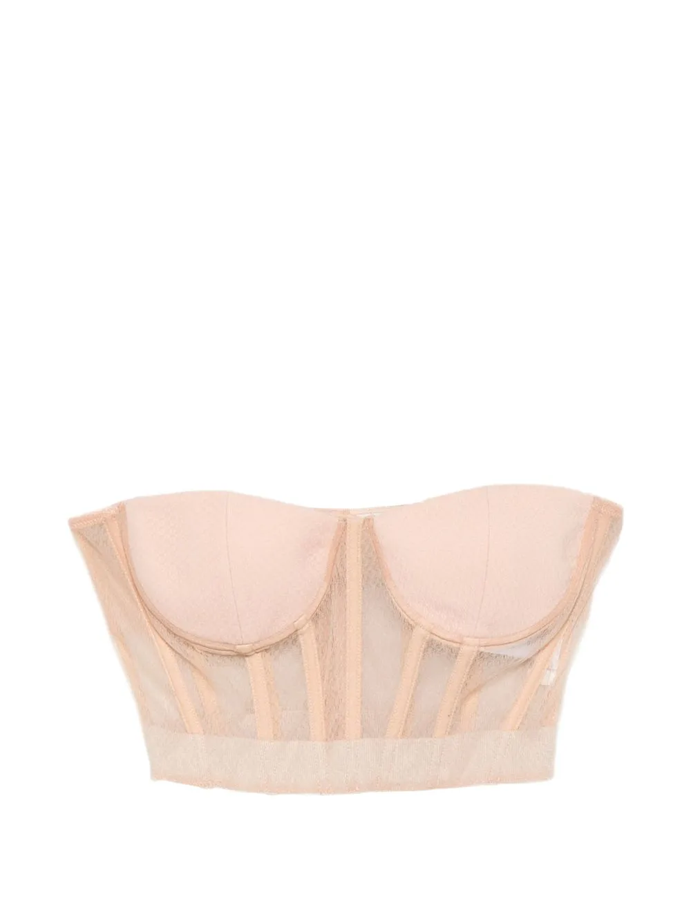 Sheer-Panelled Corset Top