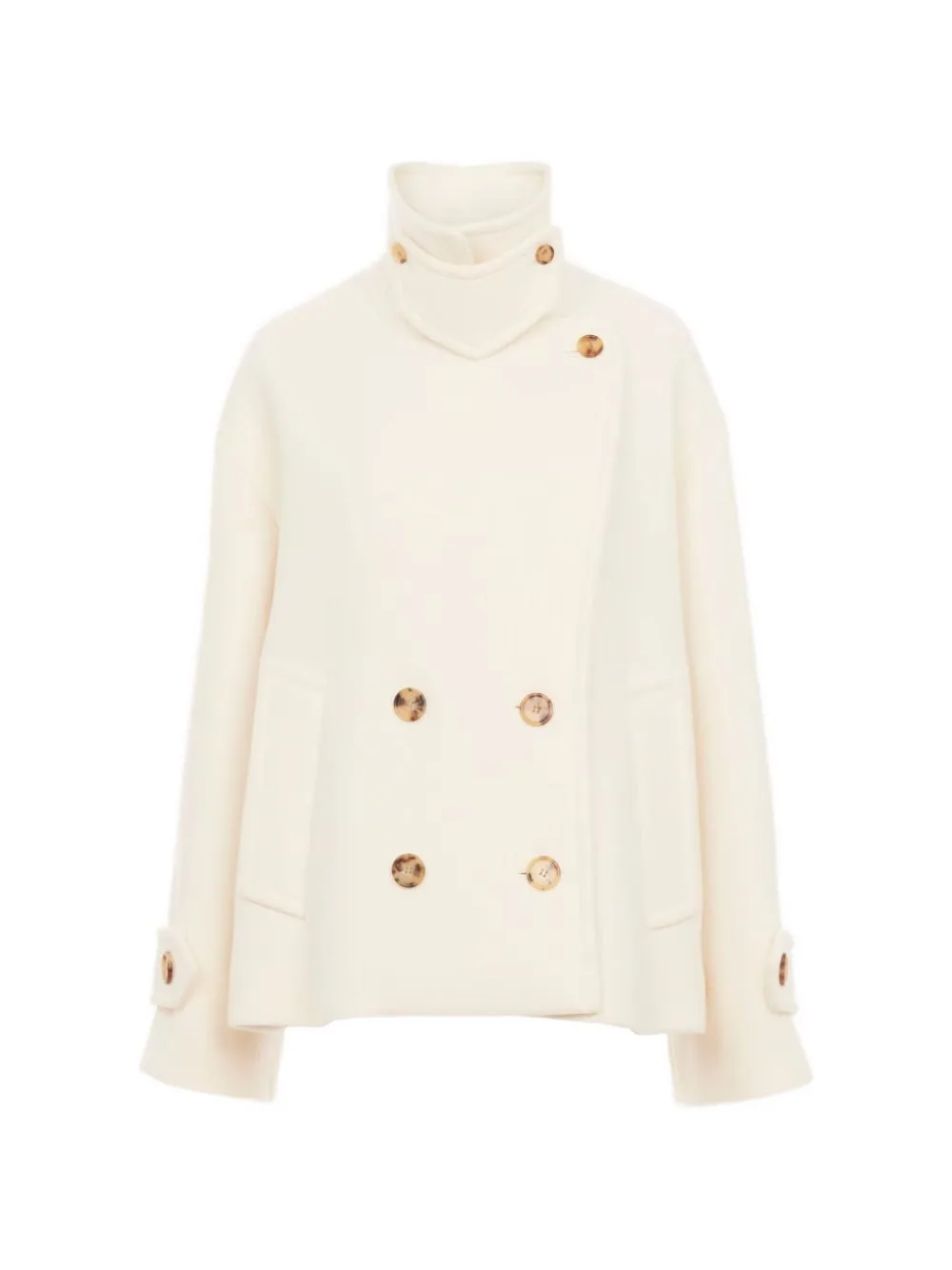 Double-Breasted High-Neck Coat by Chloé