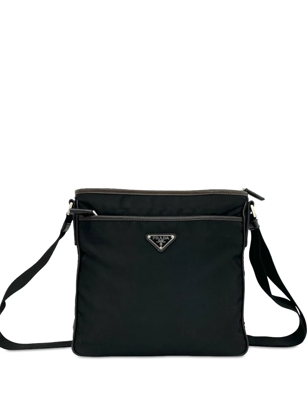 2013-2026 Tessuto Zip Top Logo Crossbody Bag by Prada Pre-Owned